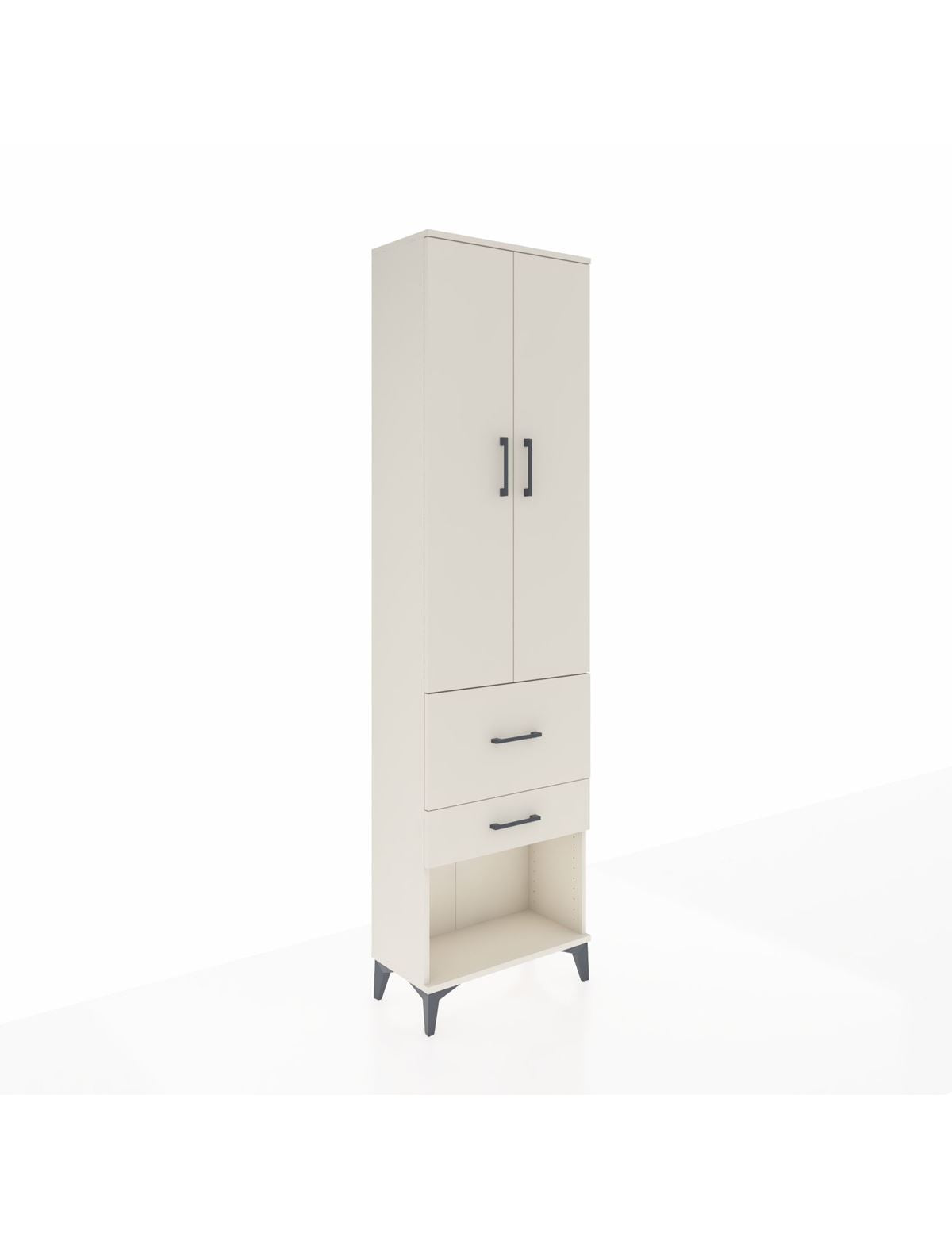 Arges Dolap 3 Raflı 2 Çekmeceli 2 Kapaklı 60x30x221 Aytaşı-Aytaşı