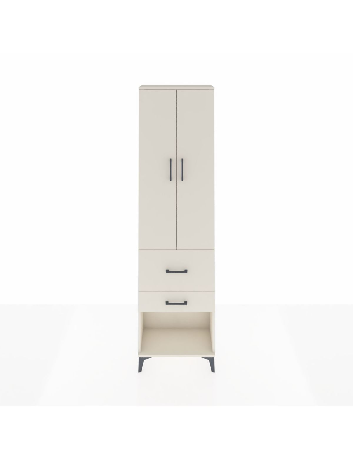 Arges Dolap 3 Raflı 2 Çekmeceli 2 Kapaklı 60x30x221 Aytaşı-Aytaşı