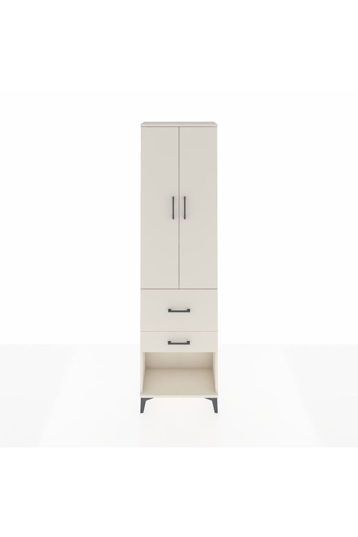 Arges Dolap 3 Raflı 2 Çekmeceli 2 Kapaklı 60x30x221 Aytaşı-Aytaşı