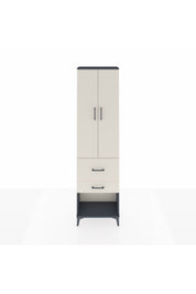 Arges Dolap 3 Raflı 2 Çekmeceli 2 Kapaklı 60x30x221 Antrasit-Aytaşı