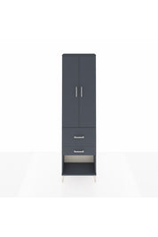 Arges Dolap 3 Raflı 2 Çekmeceli 2 Kapaklı 60x30x221 Antrasit-Antrasit