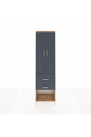 Arges Dolap 3 Raflı 2 Çekmeceli 2 Kapaklı 60x30x221 Çam-Antrasit