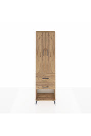 Arges Dolap 3 Raflı 2 Çekmeceli 2 Kapaklı 60x30x221 Çam-Çam