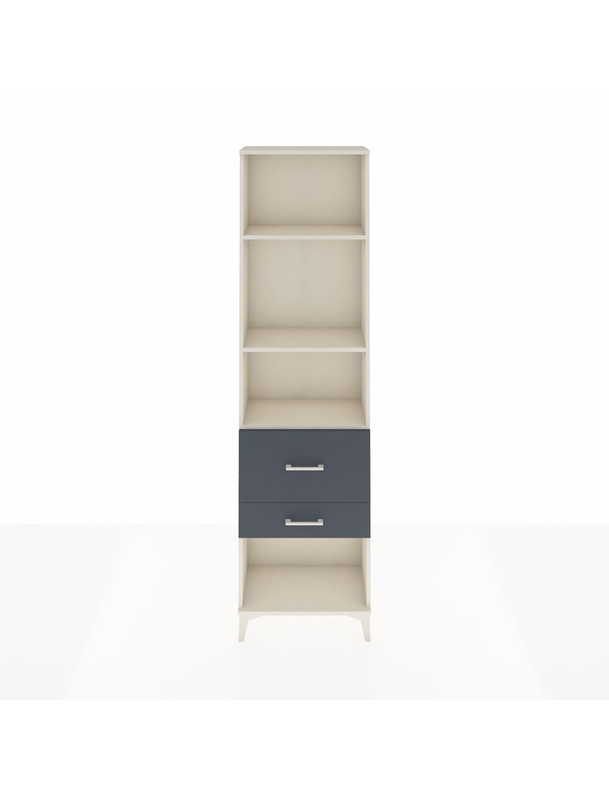 Arges Dolap 3 Raflı 2 Çekmeceli 60x30x221 Aytaşı-Antrasit