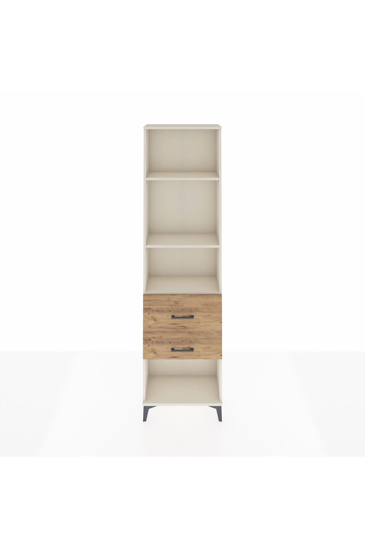 Arges Dolap 3 Raflı 2 Çekmeceli 60x30x221 Aytaşı-Çam