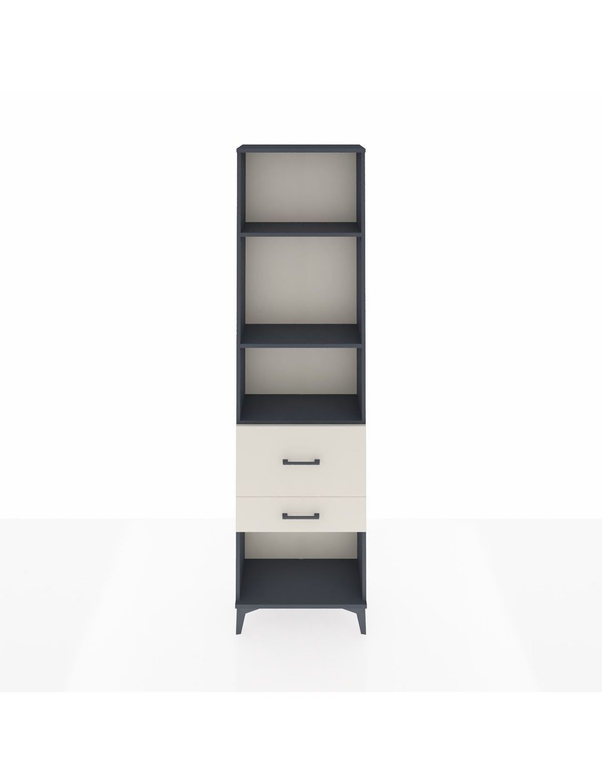 Arges Dolap 3 Raflı 2 Çekmeceli 60x30x221 Antrasit-Aytaşı