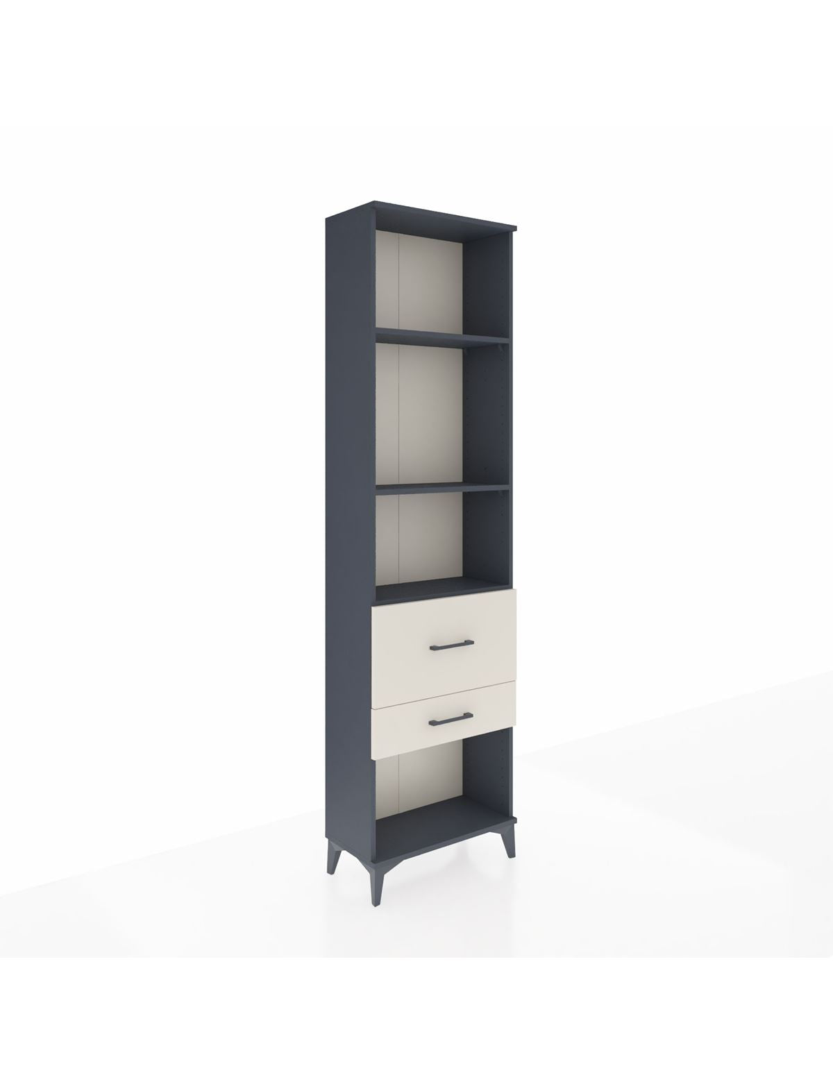 Arges Dolap 3 Raflı 2 Çekmeceli 60x30x221 Antrasit-Aytaşı