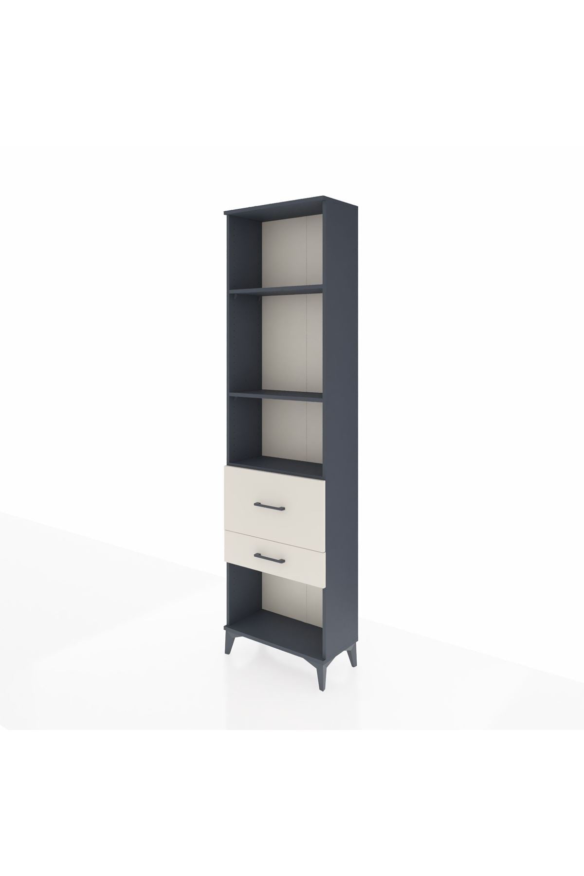 Arges Dolap 3 Raflı 2 Çekmeceli 60x30x221 Antrasit-Aytaşı