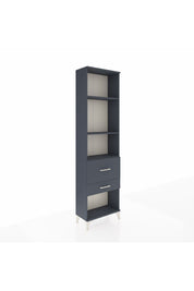 Arges Dolap 3 Raflı 2 Çekmeceli 60x30x221 Antrasit-Antrasit