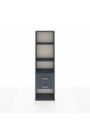 Arges Dolap 3 Raflı 2 Çekmeceli 60x30x221 Antrasit-Antrasit