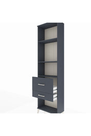 Arges Dolap 3 Raflı 2 Çekmeceli 60x30x221 Antrasit-Antrasit