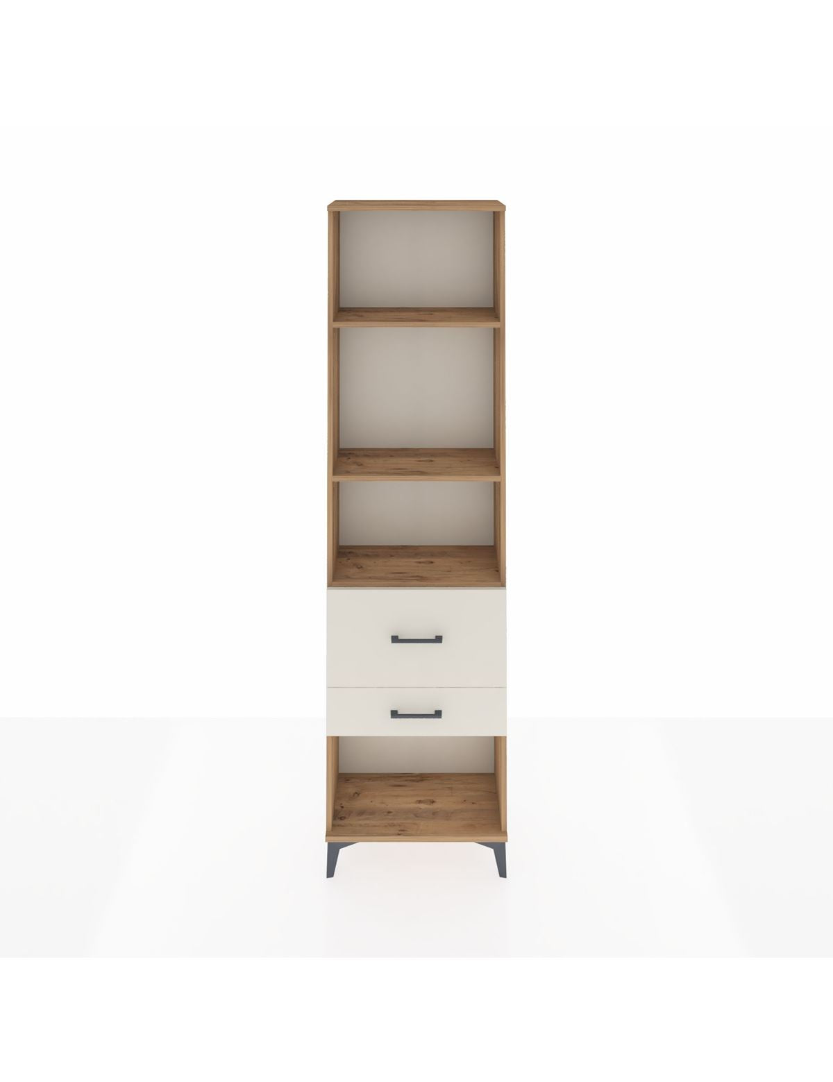 Arges Dolap 3 Raflı 2 Çekmeceli 60x30x221 Çam-Aytaşı