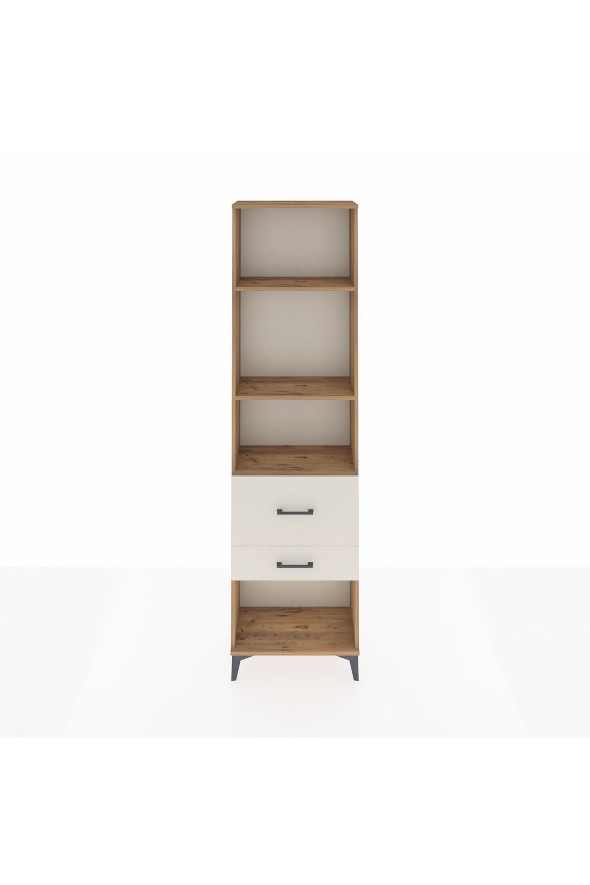 Arges Dolap 3 Raflı 2 Çekmeceli 60x30x221 Çam-Aytaşı