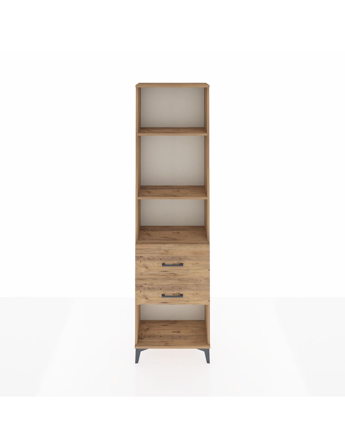 Arges Dolap 3 Raflı 2 Çekmeceli 60x30x221 Çam-Çam