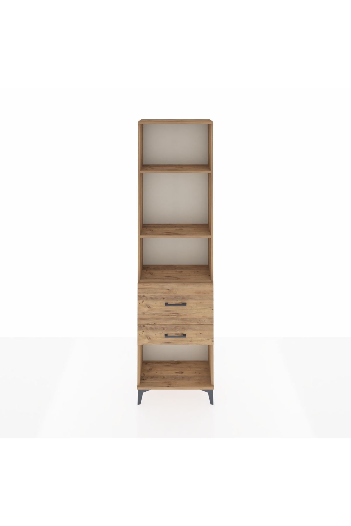 Arges Dolap 3 Raflı 2 Çekmeceli 60x30x221 Çam-Çam