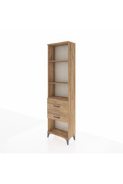 Arges Dolap 3 Raflı 2 Çekmeceli 60x30x221 Çam-Çam