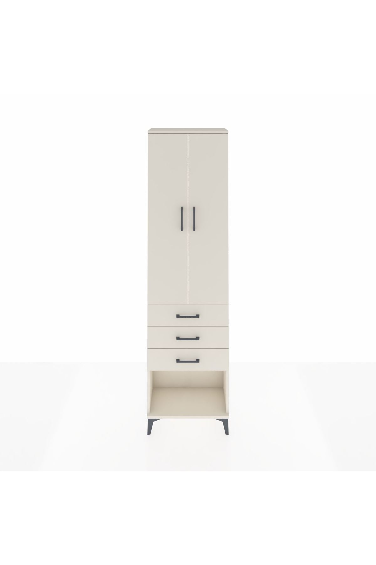 Arges Dolap 2 Raflı 3 Çekmeceli Tek Askılı 60x30x221 - S29M085V1A