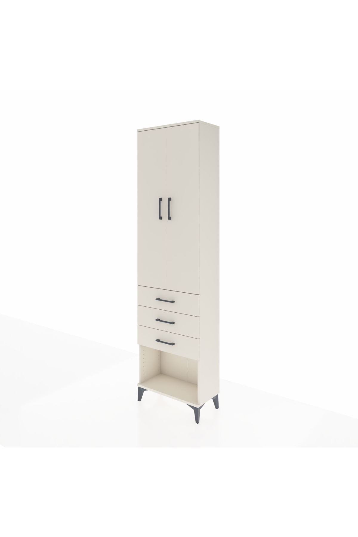 Arges Dolap 2 Raflı 3 Çekmeceli Tek Askılı 60x30x221 - S29M085V1A