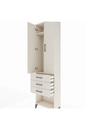 Arges Dolap 2 Raflı 3 Çekmeceli Tek Askılı 60x30x221 - S29M085V1A