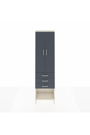 Arges Dolap 2 Raflı 3 Çekmeceli Tek Askılı 60x30x221 Aytaşı-Antrasit