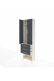Arges Dolap 2 Raflı 3 Çekmeceli Tek Askılı 60x30x221 - S29M085V2A