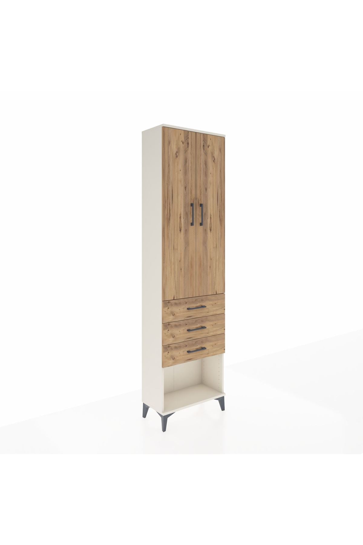 Arges Dolap 2 Raflı 3 Çekmeceli Tek Askılı 60x30x221 - S29M085V3A