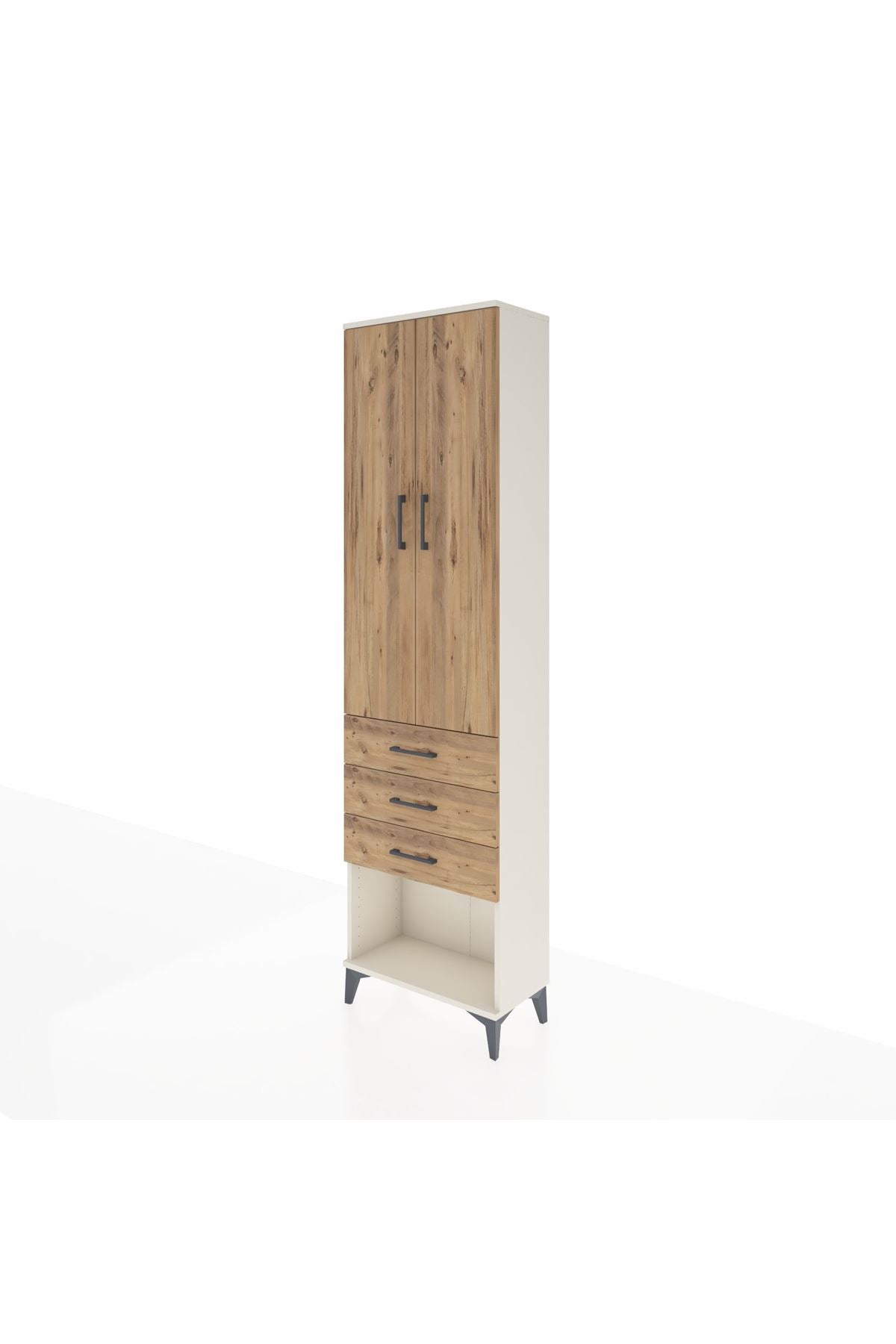 Arges Dolap 2 Raflı 3 Çekmeceli Tek Askılı 60x30x221 - S29M085V3A
