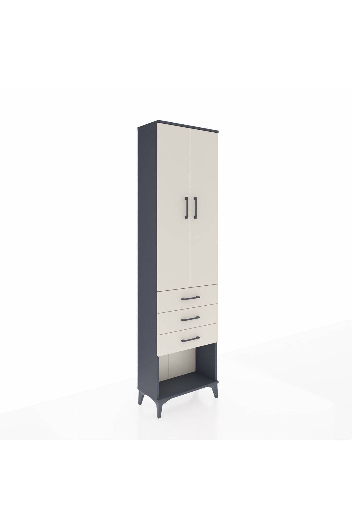 Arges Dolap 2 Raflı 3 Çekmeceli Tek Askılı 60x30x221 - S29M085V4A