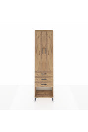 Arges Dolap 2 Raflı 3 Çekmeceli Tek Askılı 60x30x221 Çam-Çam