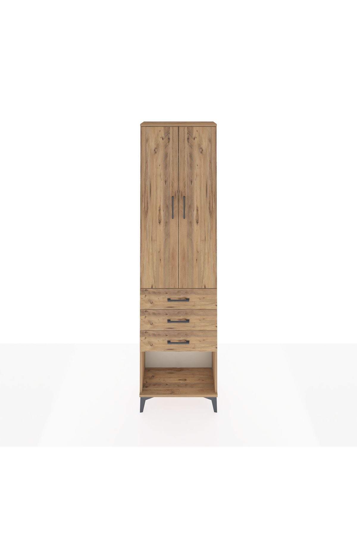 Arges Dolap 2 Raflı 3 Çekmeceli Tek Askılı 60x30x221 - S29M085V9A