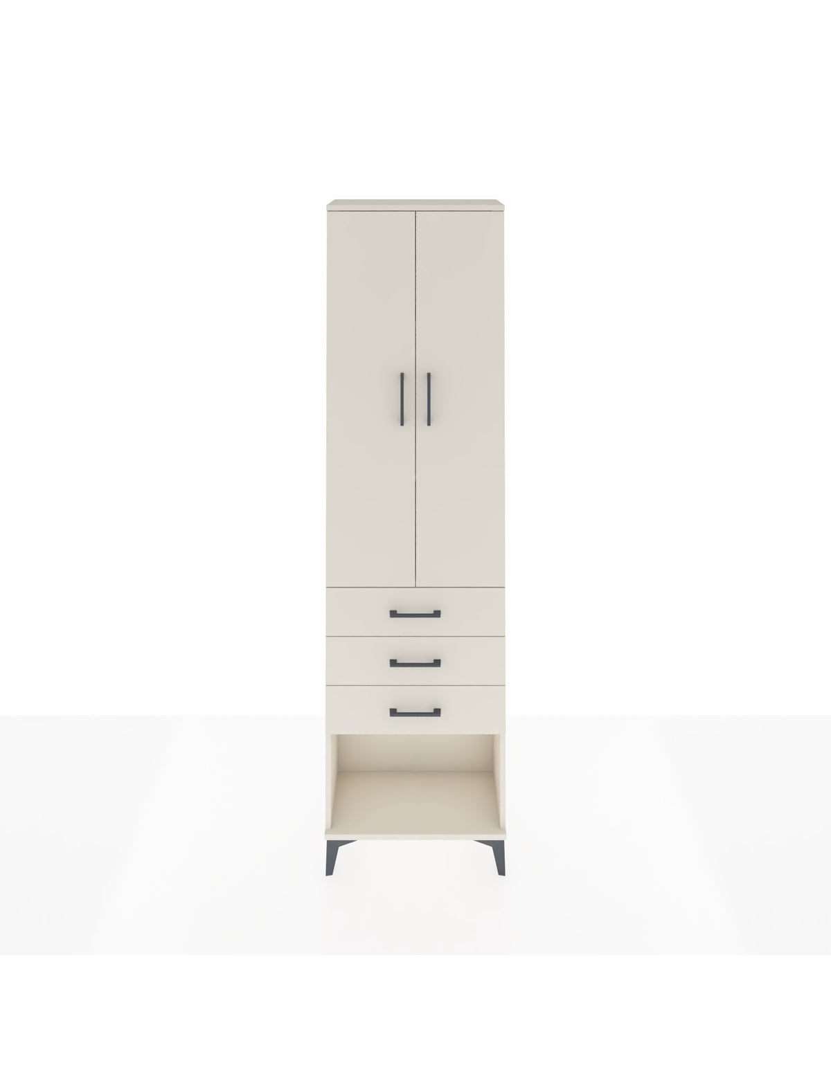 Arges Dolap 3 Raflı 3 Çekmeceli 2 Kapaklı 60x30x221 Aytaşı-Aytaşı