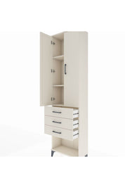 Arges Dolap 3 Raflı 3 Çekmeceli 2 Kapaklı 60x30x221 Aytaşı-Aytaşı