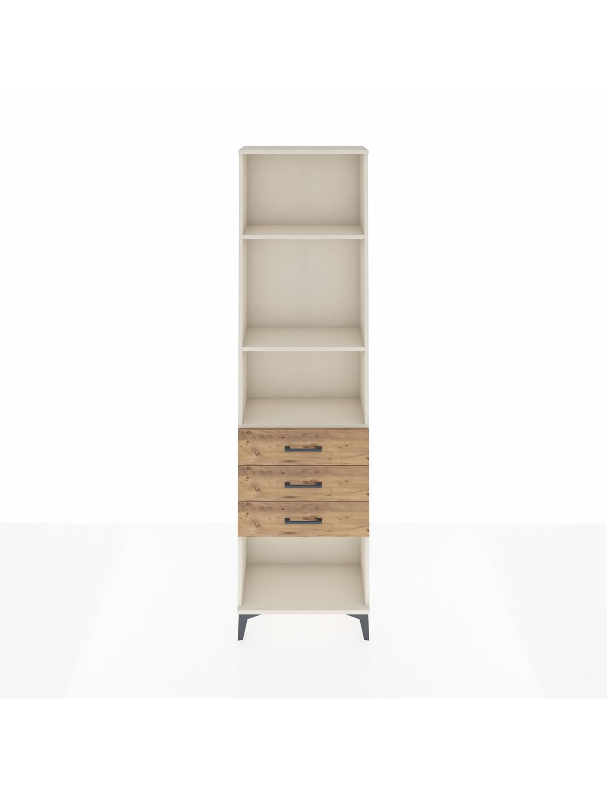 Arges Dolap 3 Raflı 3 Çekmeceli 60x30x221 Aytaşı-Çam