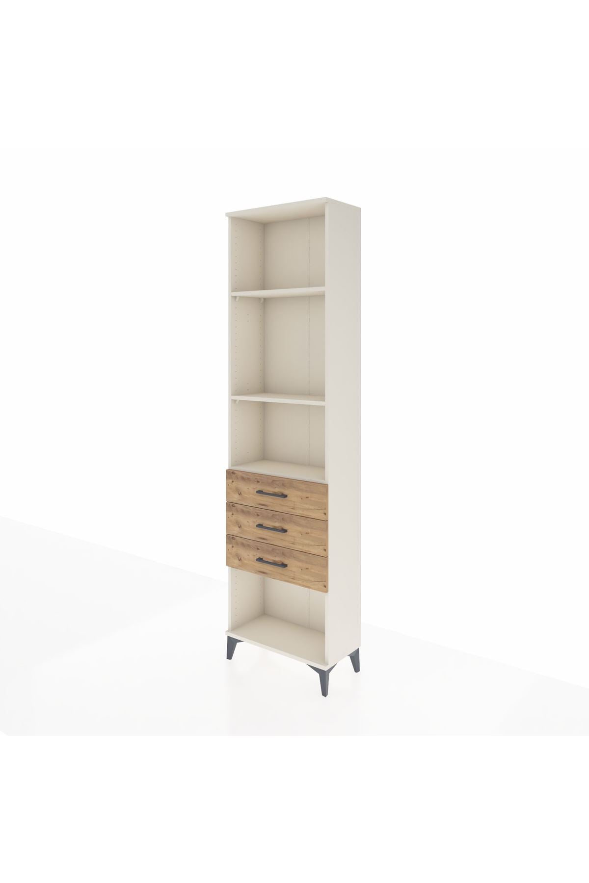 Arges Dolap 3 Raflı 3 Çekmeceli 60x30x221 Aytaşı-Çam