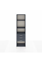 Arges Dolap 3 Raflı 3 Çekmeceli 60x30x221 Antrasit-Antrasit