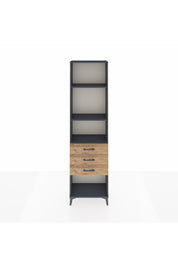 Arges Dolap 3 Raflı 3 Çekmeceli 60x30x221 Antrasit-Çam