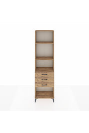 Arges Dolap 3 Raflı 3 Çekmeceli 60x30x221 Çam-Çam