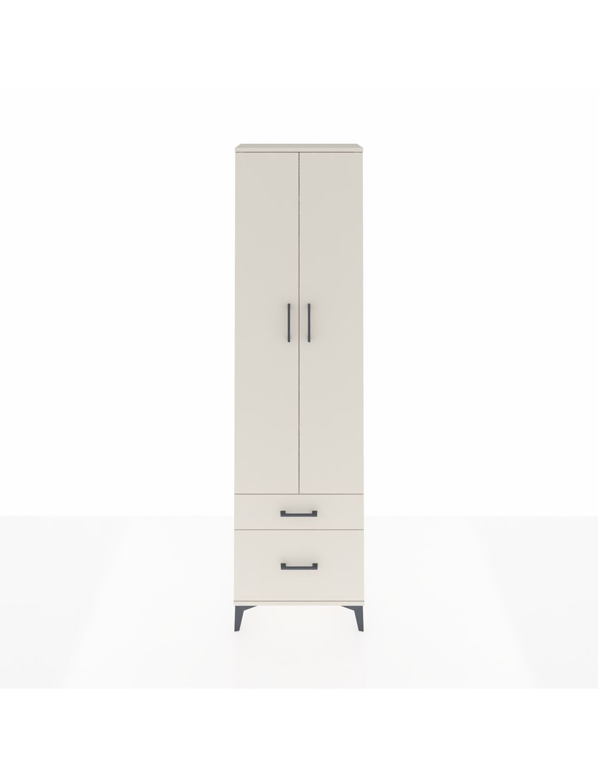 Arges Dolap 3 Raflı 2 Çekmeceli Tek Askılı 60x30x221 Aytaşı-Aytaşı