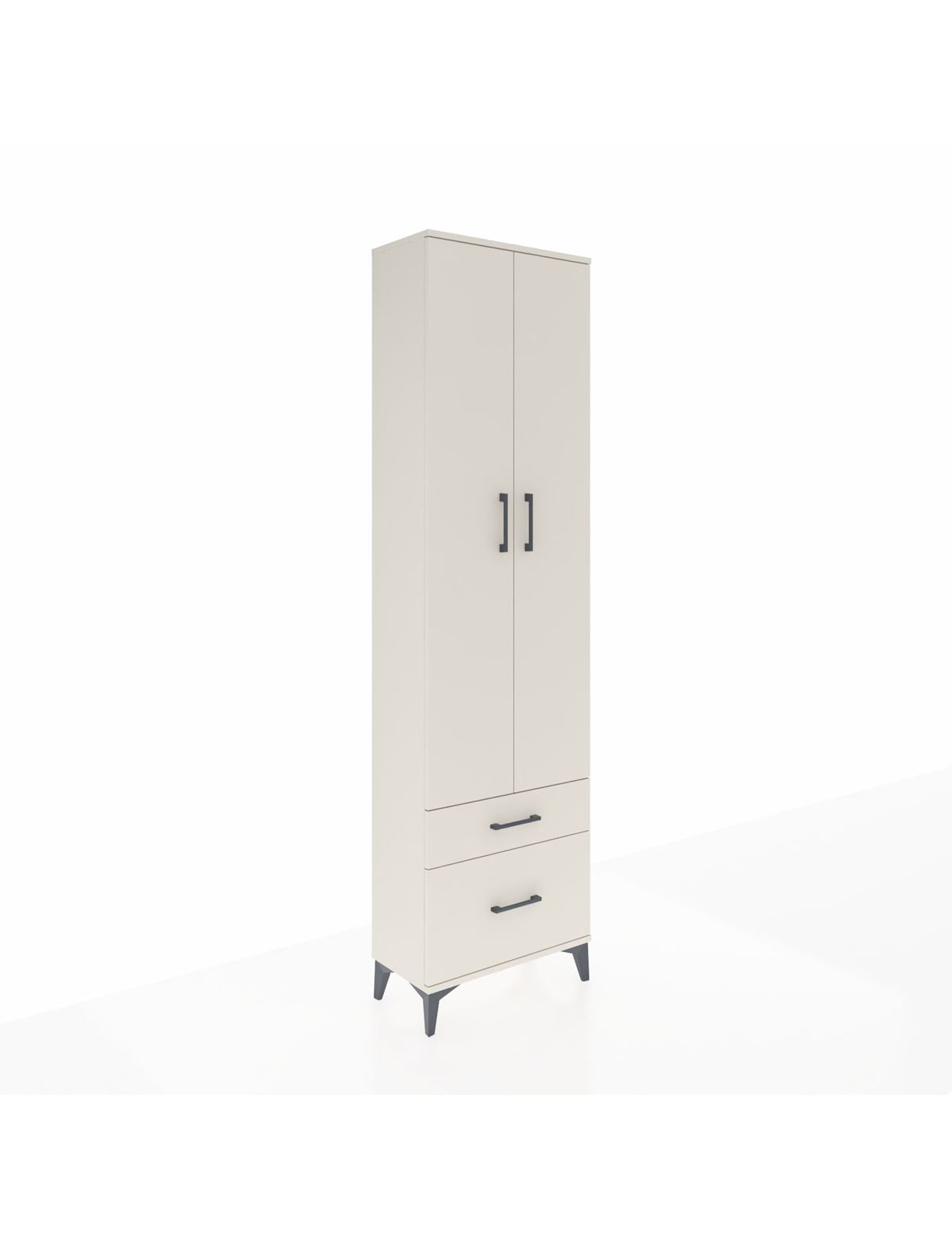 Arges Dolap 3 Raflı 2 Çekmeceli Tek Askılı 60x30x221 Aytaşı-Aytaşı