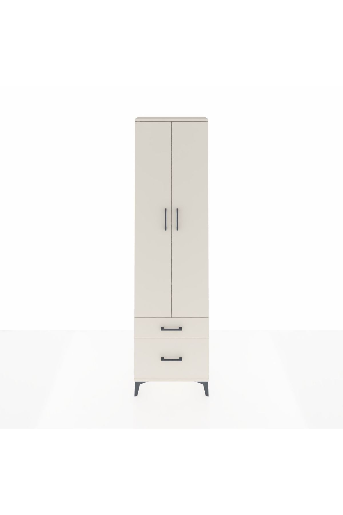 Arges Dolap 4 Raflı 2 Çekmeceli 2 Kapaklı 60x30x221 Aytaşı-Aytaşı