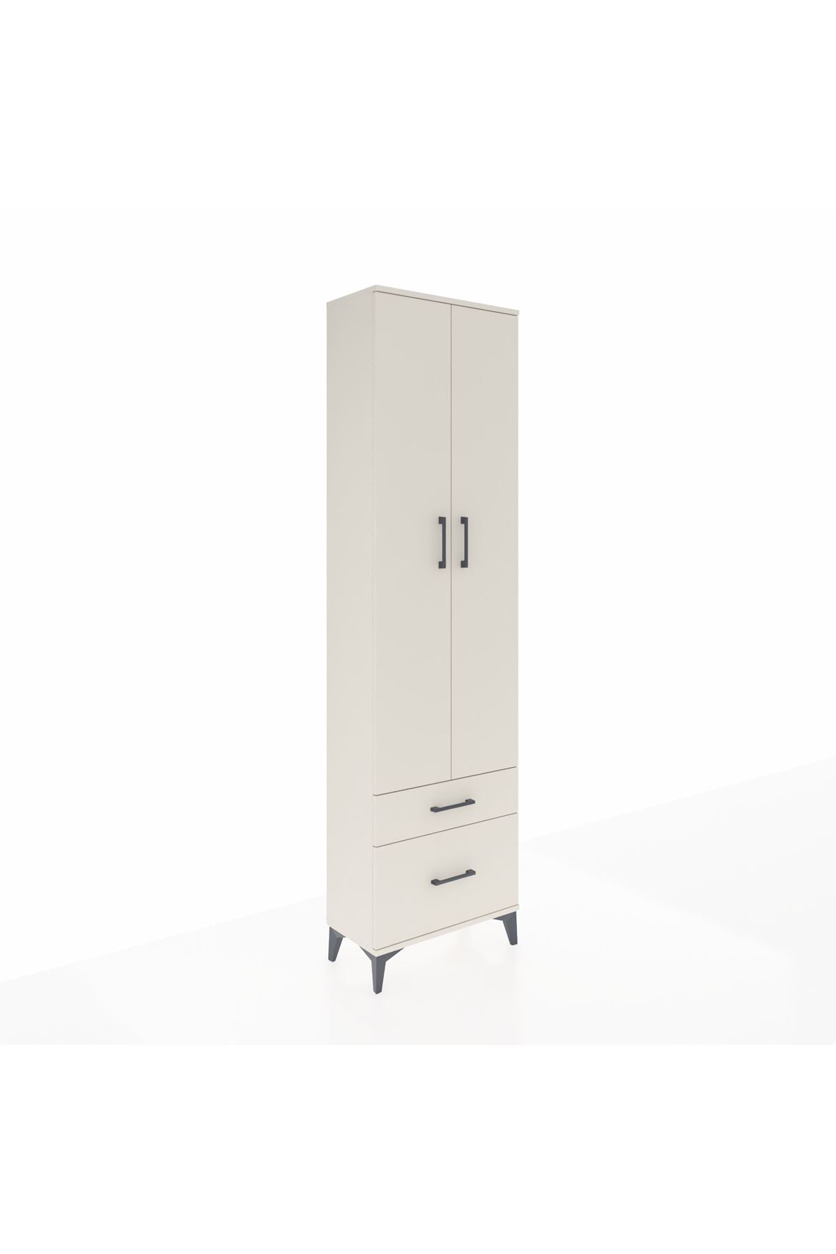 Arges Dolap 4 Raflı 2 Çekmeceli 2 Kapaklı 60x30x221 Aytaşı-Aytaşı