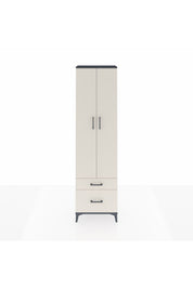 Arges Dolap 4 Raflı 2 Çekmeceli 2 Kapaklı 60x30x221 Antrasit-Aytaşı