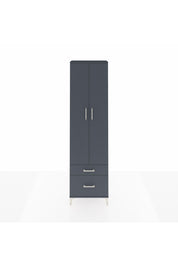 Arges Dolap 4 Raflı 2 Çekmeceli 2 Kapaklı 60x30x221 Antrasit-Antrasit