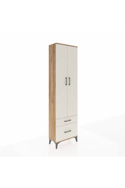 Arges Dolap 4 Raflı 2 Çekmeceli 2 Kapaklı 60x30x221 Çam-Aytaşı
