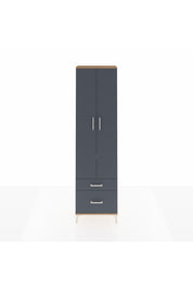 Arges Dolap 4 Raflı 2 Çekmeceli 2 Kapaklı 60x30x221 Çam-Antrasit