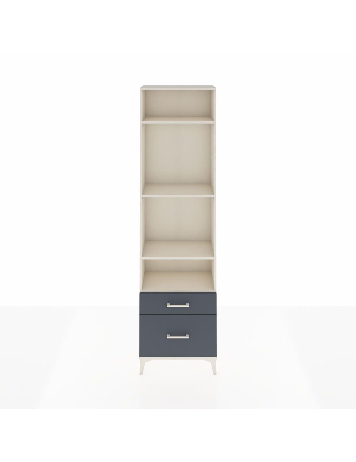 Arges Dolap 4 Raflı 2 Çekmeceli 60x30x221 Aytaşı-Antrasit