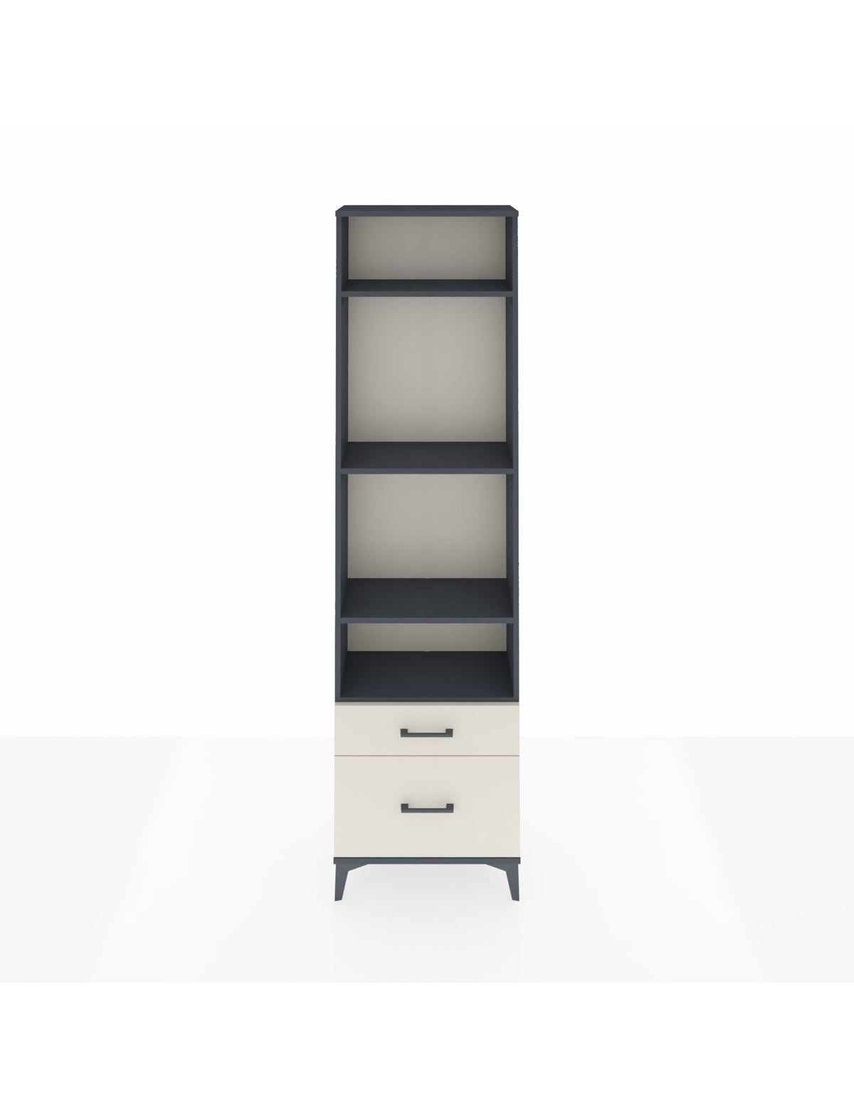 Arges Dolap 4 Raflı 2 Çekmeceli 60x30x221 Antrasit-Aytaşı