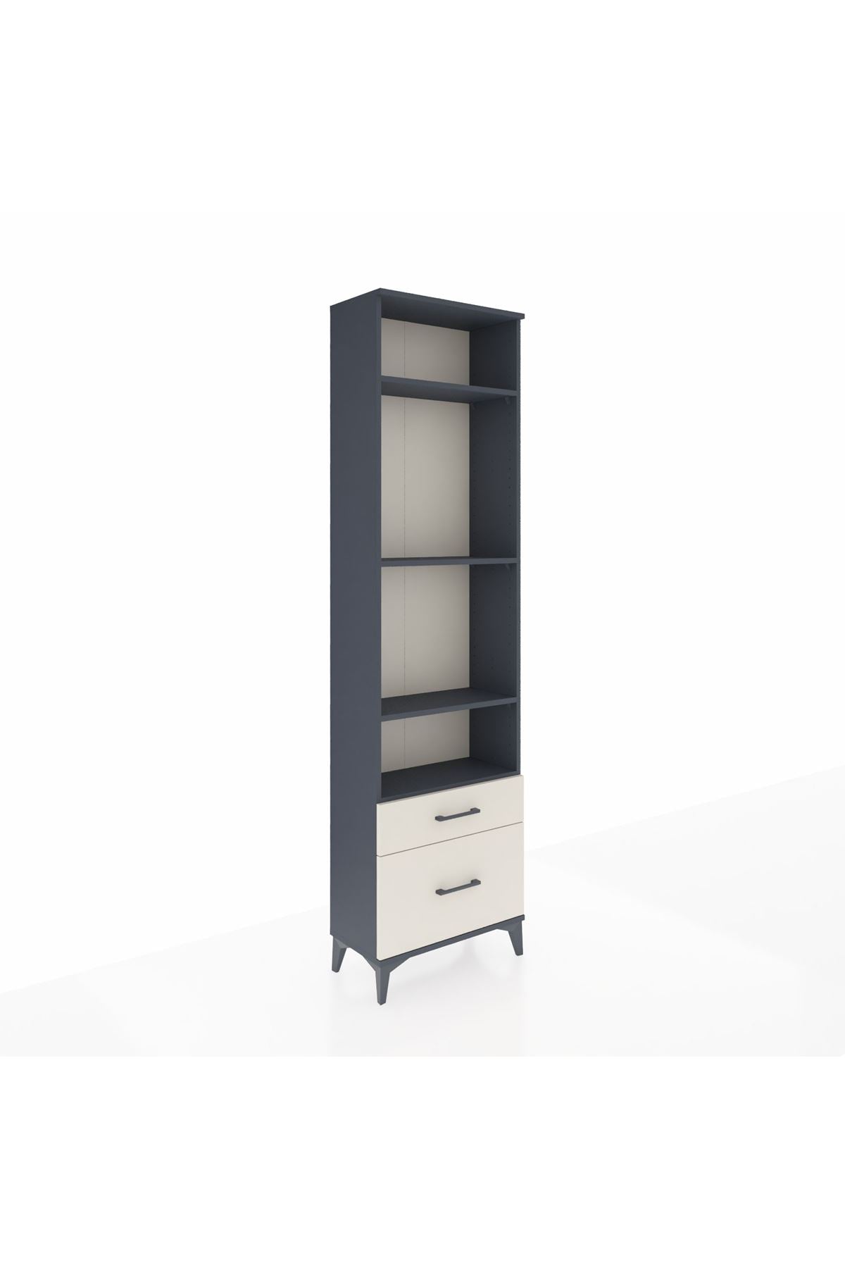 Arges Dolap 4 Raflı 2 Çekmeceli 60x30x221 Antrasit-Aytaşı