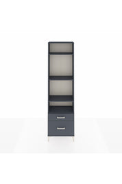 Arges Dolap 4 Raflı 2 Çekmeceli 60x30x221 Antrasit-Antrasit