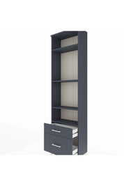 Arges Dolap 4 Raflı 2 Çekmeceli 60x30x221 Antrasit-Antrasit